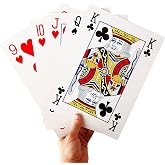 SeptCity Jumbo Playing Cards, Super Big Giant Game (1 Pack) (4 Times) | Theme Full Deck Huge Poker Oversize Decorations of Magic Party