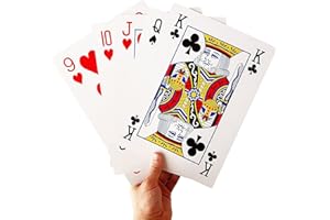SeptCity Jumbo Playing Cards, Super Big Giant Game Theme Full Deck Huge Poker Oversize Decorations of Magic Party (1 Pack) (4 Times)