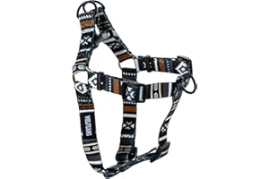 WOLFGANG MAN & BEAST Wolfgang Heavy Duty Adjustable Dog Harness, Pull-Tested to Over 800 lbs for Walking & Training, NewMoon Print, Large