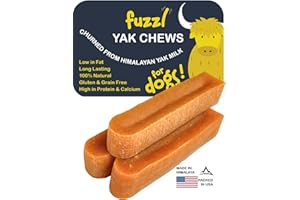 Fuzzl Premium Yak Cheese Himalayan Dog Chews - 3 Bars Extra Large Natural Dog Treats Milkbone Yak Chews No Hide Dog Food Long Lasting Dog Dental Sticks Milk Chews Cheese Stick