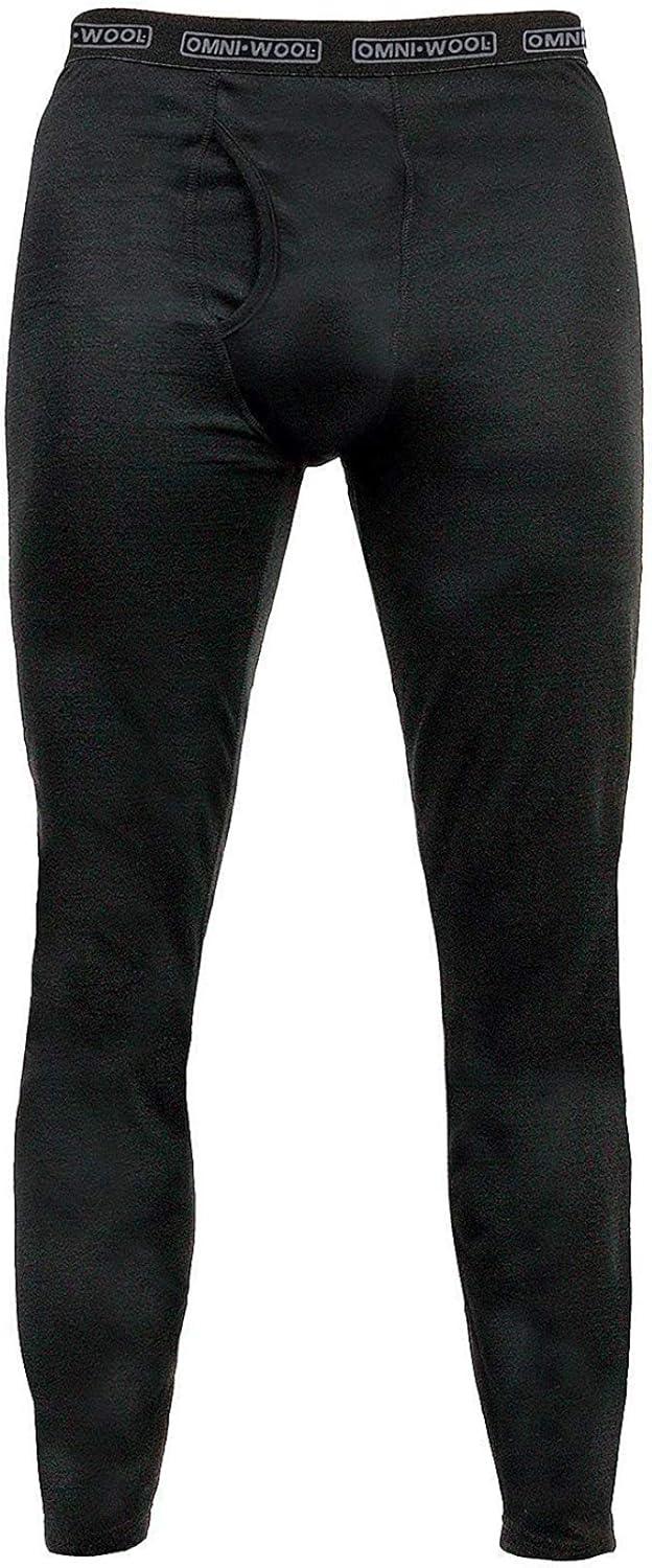 OmniWool Men’s Thermal Base Layer Bottom BlackSmall Thermal Underwear