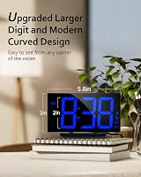GOLOZA Digital Alarm Clock with Blue LED Large Display 12/24H 3 Tones view 2