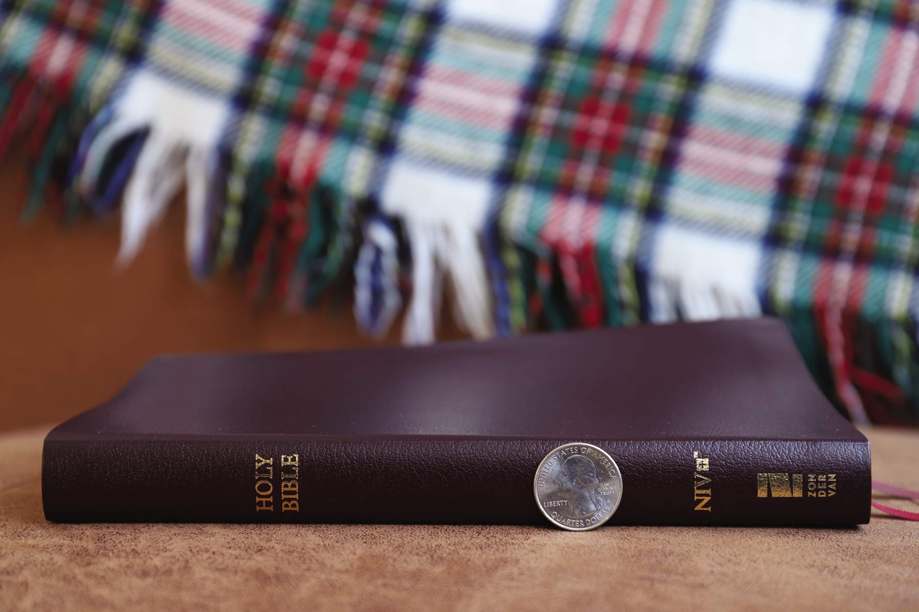 NIV, Thinline Bible, Bonded Leather, Burgundy, Red Letter, Comfort Print
