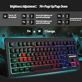 Lumsburry 88-key UK Layout Compact Wired Keyboard RGB Backlit 12 Shortcuts view 5