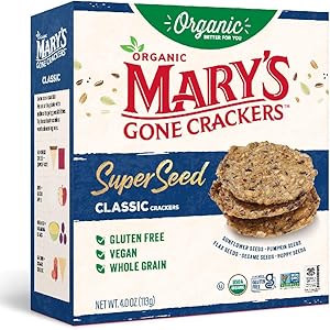 Mary's Gone Crackers Super Seed Crackers, Classic, 4 Ounce (Pack of 1), Organic Plant Based Protein, Gluten Free