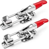 CUKAYO 2pcs Heavy Duty Toggle Clamp Capacity 400LBs, 304 Stainless Steel Adjustable U Bolt Holding Quick Release Latch (40323-2pcs)