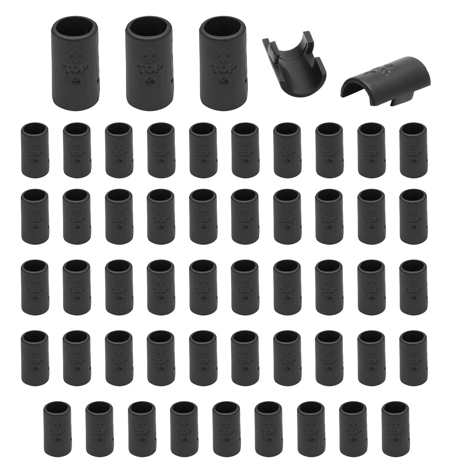 Photo 1 of Luomorgo 52 Pcs 1/2 Inch Wire Shelf Clips, Plastic Shelf Lock Clips for 1/2" Post Shelving, Heavy Duty Wire Shelving Clips Replacements for Shelves, Racks (Black)