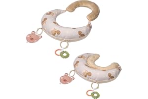 Taf Toys Tummy Time Support, 2-Stage Baby Toy for Newborns 0-6M, Crinkle Toy & U-Shape Design, Strengthens Neck/Back Muscles, Comfortable Baby Essentials & Must-Haves Montessori Toy for Infant Newborn