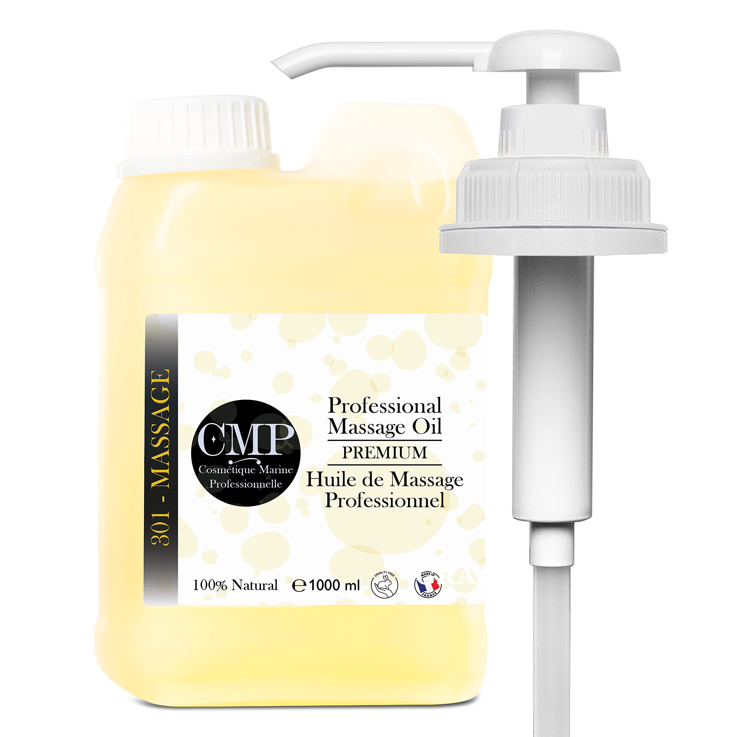 Professional Massage Oil, + Dispenser, Ayurvedic, THE Massage You've Been Waiting for - Ideal for Beauty Salons, Wood Therapy, Aromatherapy, Physiotherapy - Home SPA - 1000 ml