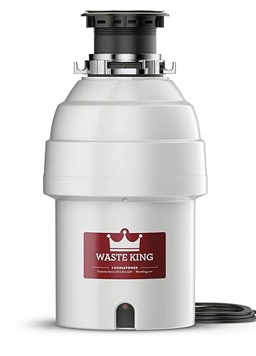 Waste King L-8000 Triturador de basura con cable de alimentación, 1 HP