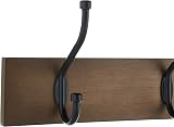 Amazon Basics Rectangular Wall Mounted Coat Rack 5 Hook Barnwood view 2