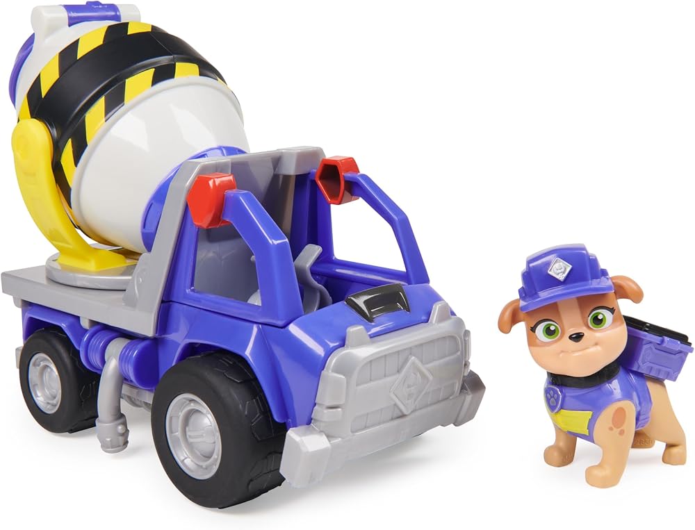 Rubble & Crew Mix’s Cement Mixer Toy Truck with Action Figure