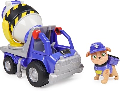 Rubble & Crew Mix’s Cement Mixer Toy Truck with Action Figure