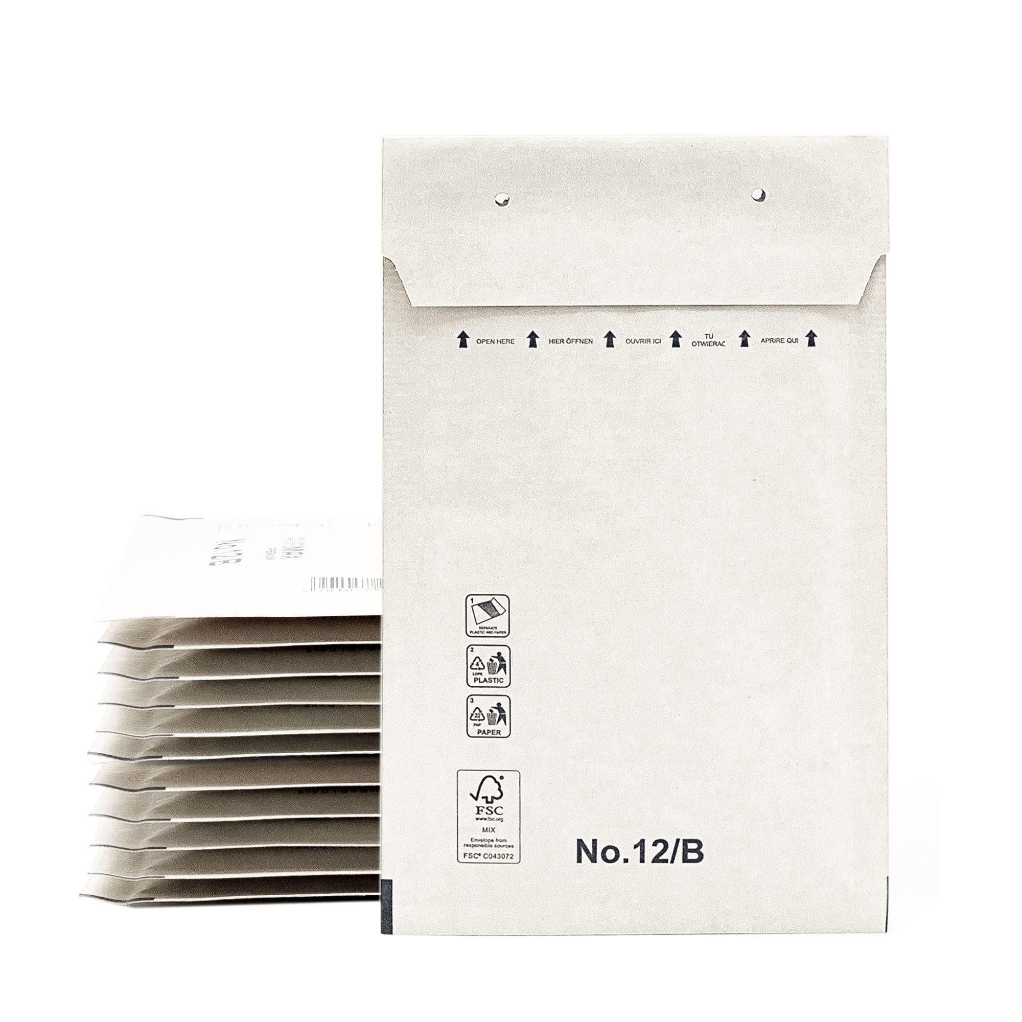 Ofiturie Padded Envelopes, Paper Bags with Bubble Inners, White, Peel and Seal (50 Envelopes, 100 x 165 mm)