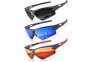 KALIYADI Sports Sunglasses for Men, Polarized Sun Glasses for Men Women Youth Baseball Softball with UV Protection