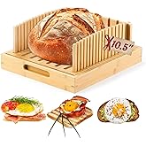 Bread Slicer for Sourdough Rounds, Bread Slicing Guide for Homemade Bread, Wide Bamboo Base for Artisan Loaves, Compact Desig