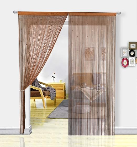 Amazon Com Hsylym String Curtain With Pearl Beads Dense Fringe
