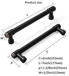 khtumeware 10 Pack Oil Rubbed Bronze Cabinet Pulls