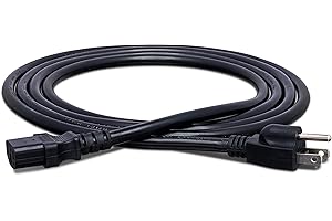 Hosa PWC-408 IEC C13 to NEMA 5-15P Power Cord, 8 Feet