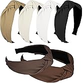 Ondder 6 Pack Top Knot Headbands for Women Cloth Head Bands for Women’s Hair Wide Cute Knotted Headbands for Women Non Slip Fashion Womens Girls Hair Accessories
