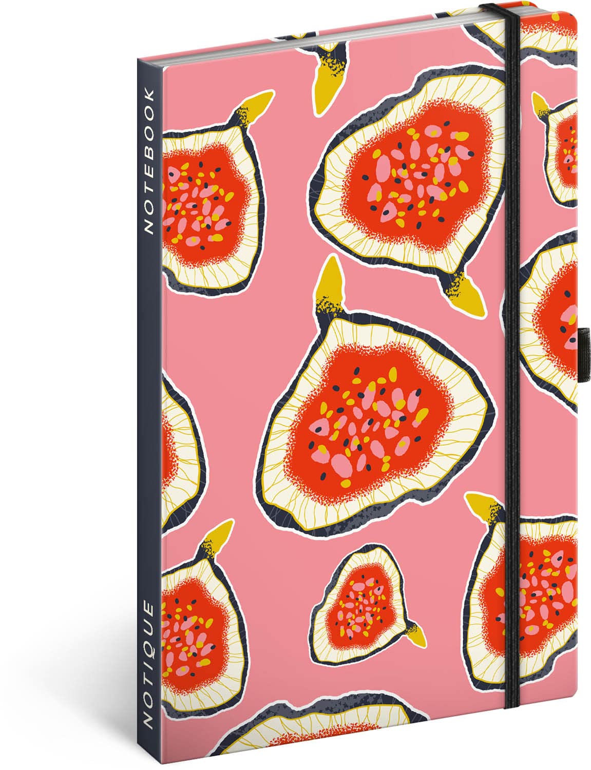 Presco Group NOTIQUE Notebook Lined with Elastic Band 13 x 21 cm Approx. A5, Hardcover Notebook, Notebook, Journal, Diary for Adults, Women (Fig)