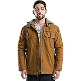 Wrangler mens Quilted Lined Jacket With Sherpa Hood