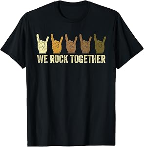 Funny We Rock Together Hands Rock Lovers T-Shirt