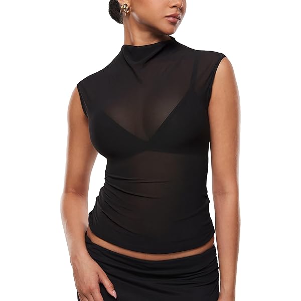 Camiseta Sin Mangas Sexy Y2k Con Doble Forro Para