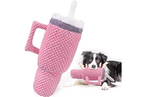 BABORUI Quality Upgrade Cute Squeaky Dog Toys Tumbler, Soft Cup Funny Dog Toys for Aggressive Chewers, Safety Design Dog Toys for Small/Medium/Large Dog Exercise and Accompany(Large)