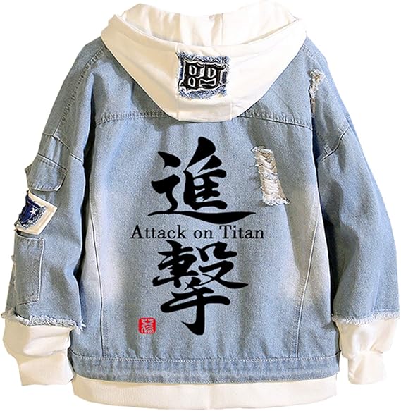 Batamanta Naruto Chaqueta Anime Unisex Sohaon Estilo Vaquero Con