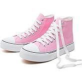 hash bubbie High Top Sneakers for Women Classic High Tops Canvas Shoes Lace up Women's Fashion Sneaker