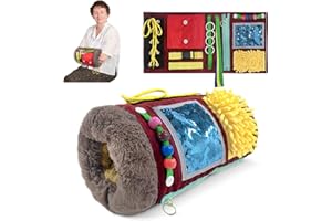 Fidget Blanket for Dementia, Muff Sensory Blanket for Elderly for Anxiety Relief, Stress, Activities Excising Mat for Seniors
