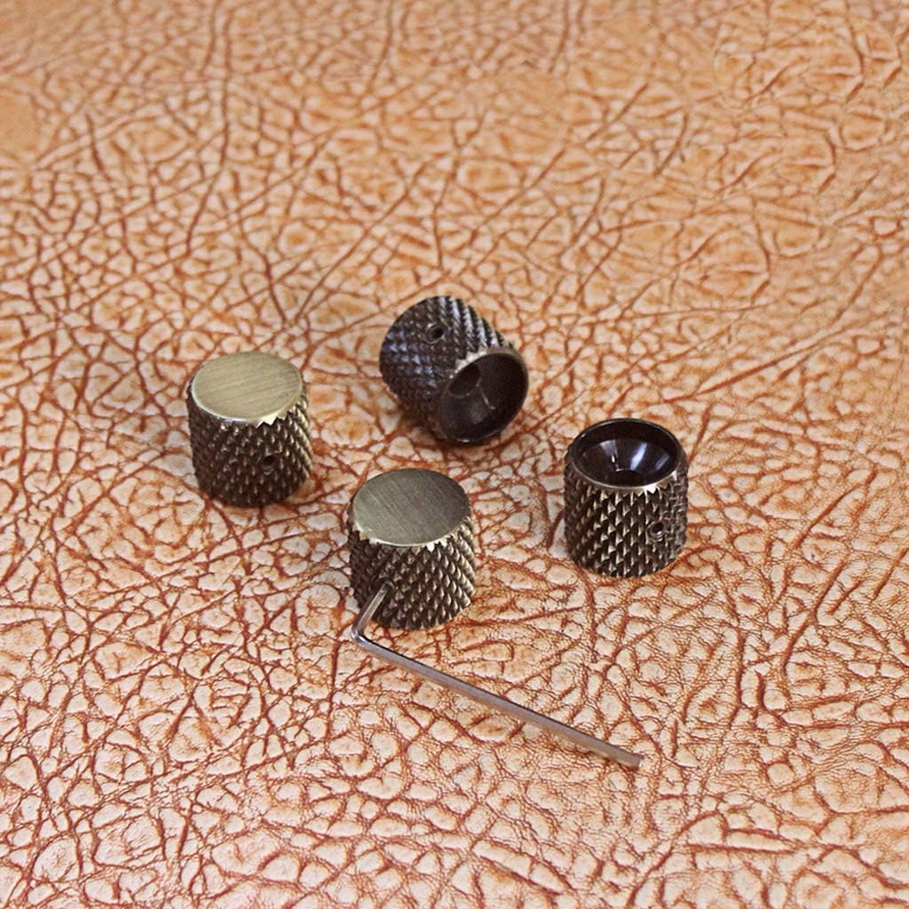 Alnicov Electric Guitar Control Knobs,Volume Tone Control Dome Knobs,with Wrench,for Guitar Bass Parts,Bronze Metal - Image 5