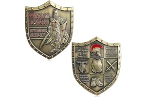 RUMKOU Put On The Whole Armor of God Challenge Coin Eph 6:13-17 3D Commemorative Coin Collection