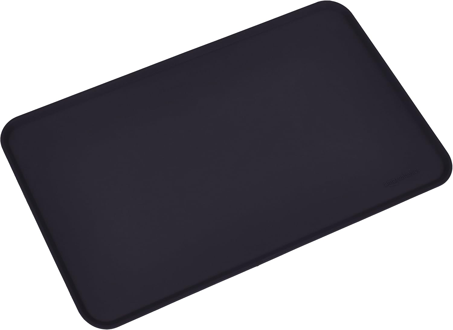 Amazon Basics Waterproof Anti-Slip Silicone Placemat Pet Food and Water Bowl Mat, Easy to Clean, Solid, 47 x 29 cm, Black, Pack of 1 - Image 4