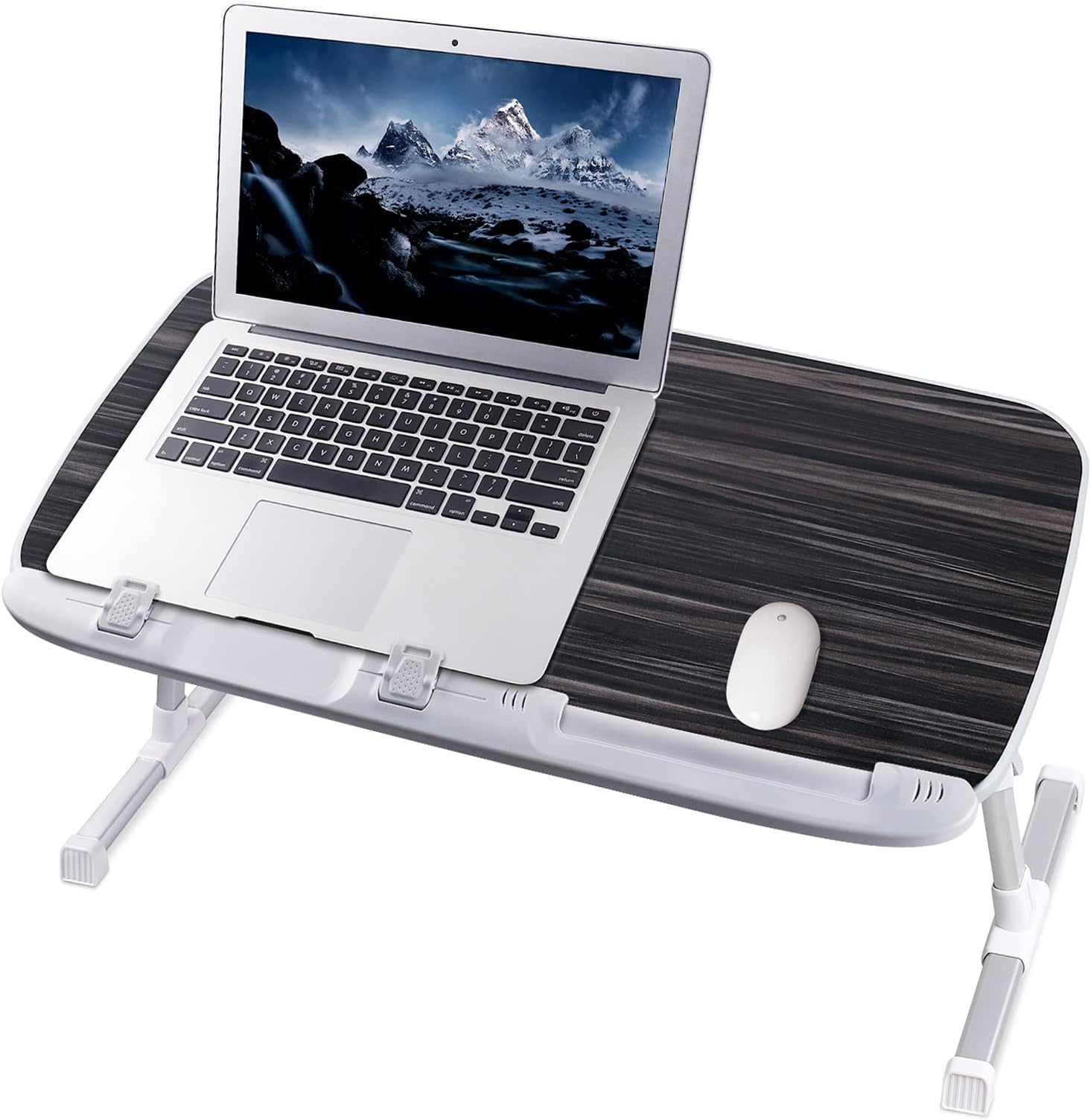 Laptop Desk for Bed, NEARPOW Larger Size Bed Table Laptop Bed Tray, Height and Angle Adjustable Computer Standing Desk Lap Desk with Foldable Legs for Reading and Writing in Bed, Sofa, Couch, Floor