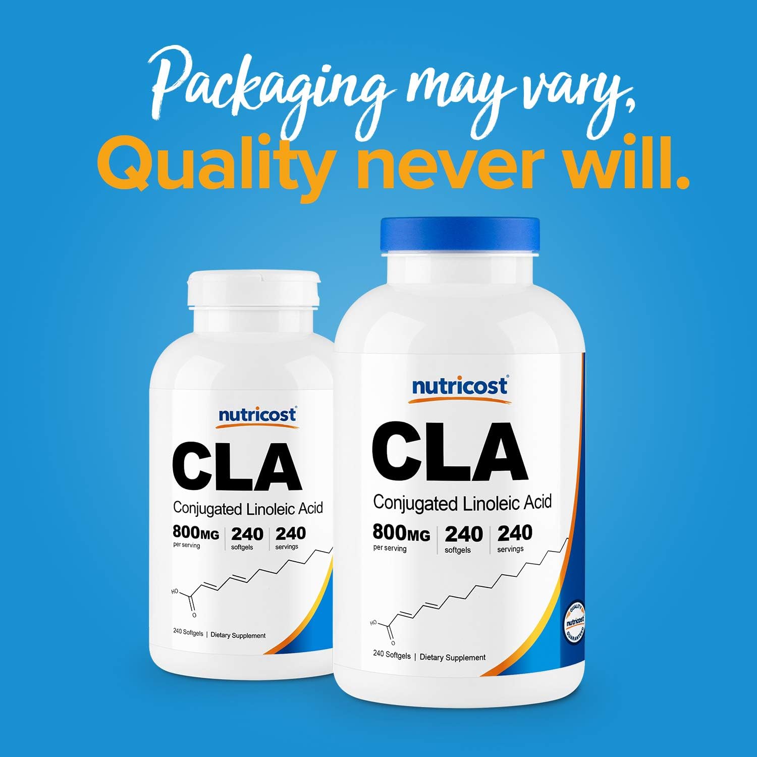 Nutricost CLA (Conjugated Linoleic Acid) 800mg, 240 Softgels: Health & Personal Care