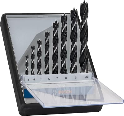 Bosch 8x PRO Wood Brad Point Drill Bit Set 3.0 4.0 5.0 6.0 7.0 8.0 9.0 10.0 mm