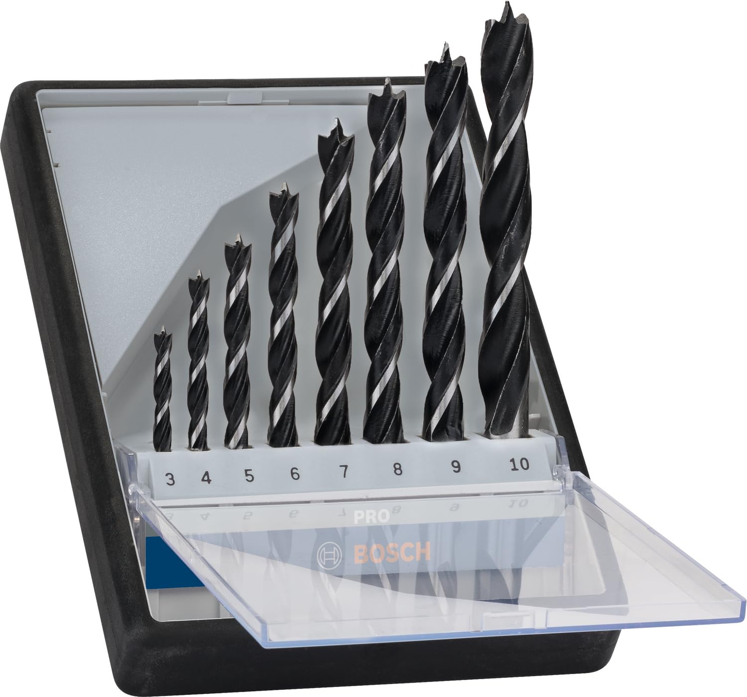 Bosch Professional 8 pcs. Brad Point Drill Bit Set (for wood, Ø 3 - 10 mm, accessories rotary drills) — image 1