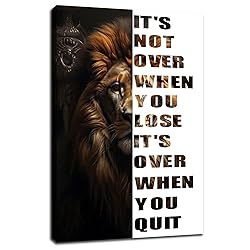 Motivational Picture Canvas Wall Art Animal Print