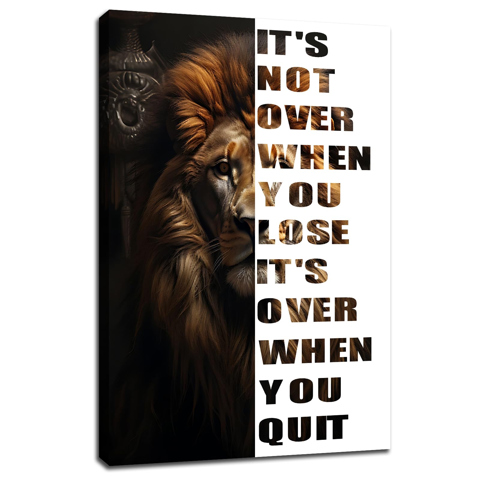Motivational Picture Canvas Wall Art Animal Print