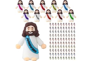 Lot de 120 mini figurines de Jésus en vrac, miniatures multicolores pour cache-cache, cadeaux de fête religieuse, école du di