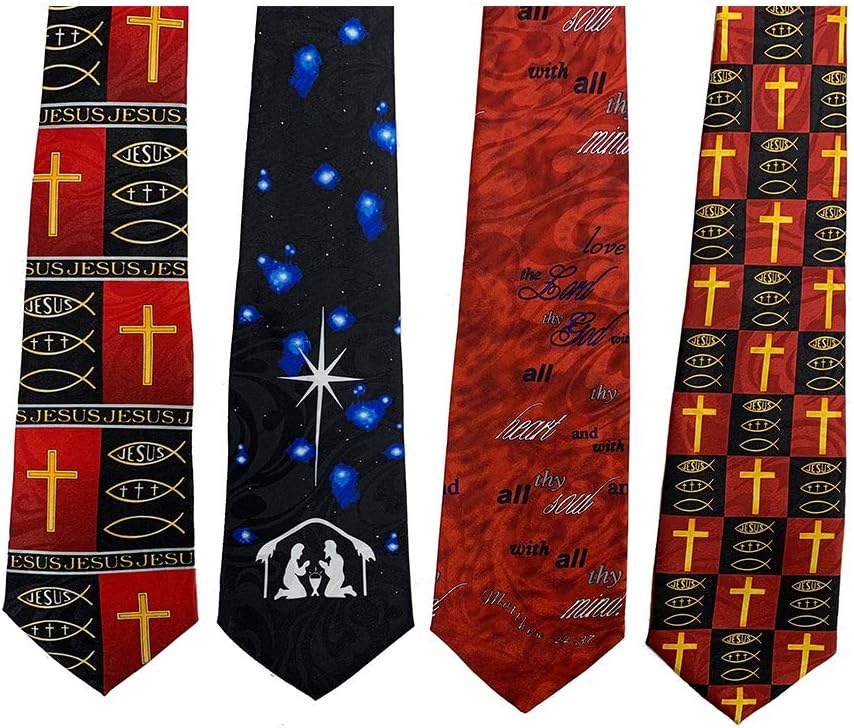Steven Harris Pack Of 4 Mens Christian Religious Neckties