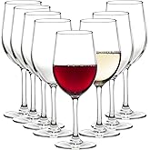 D'Eco Unbreakable Tritan Stemmed Wine Glasses, 12 oz (Set of 8) - Shatterproof, Crystal-Clear, BPA-Free Tumblers – Indoor & Outdoor Cups Great for Parties & Entertaining - Valentines Day Gift for Her