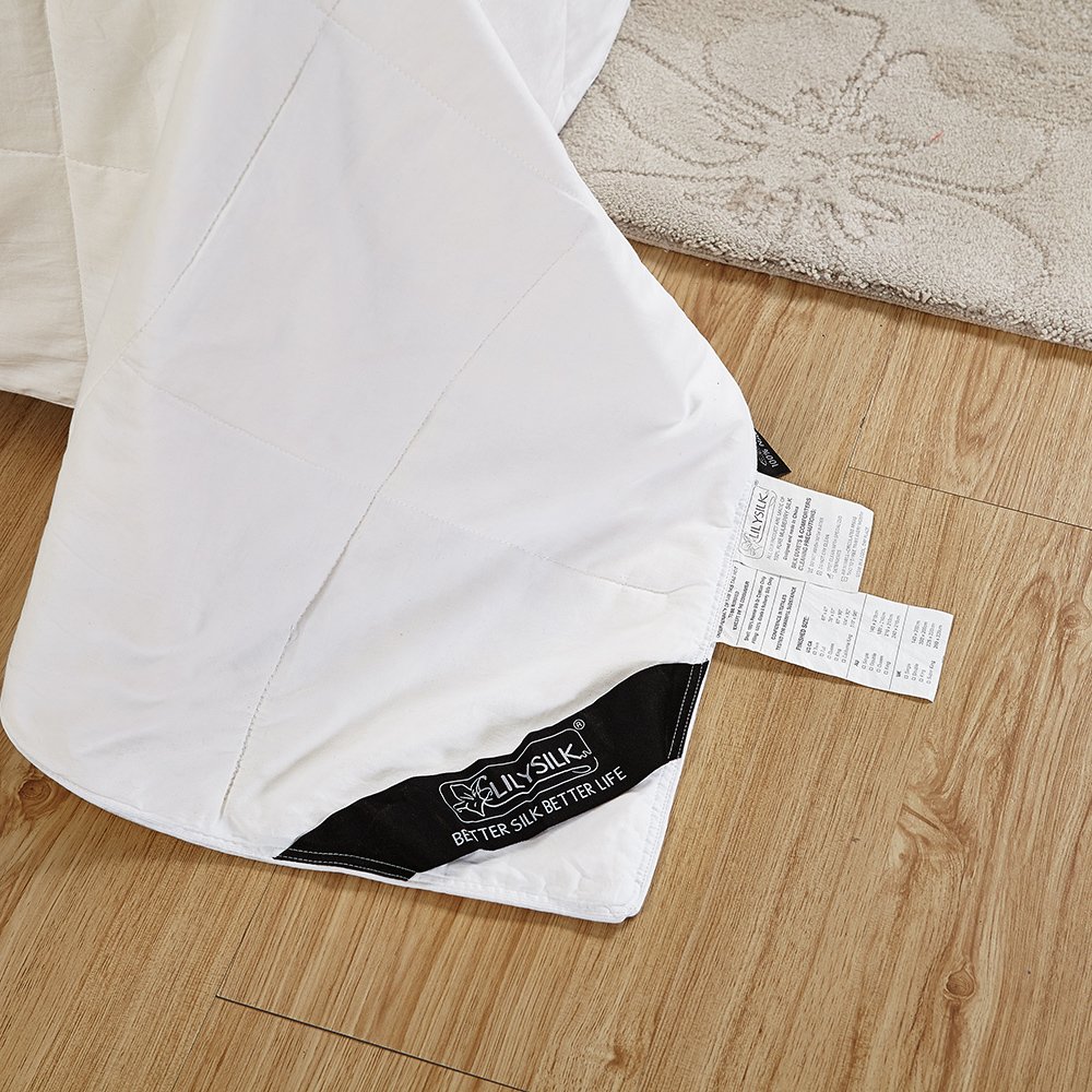 Lilysilk Silk Comforter Washable Cotton Covered Filled with 100 Percent