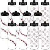 Skybooly Water Bottle Bulk 20 oz Sports Ball Cup Accessories Reusable Sports Squeeze Water Bottle for Party Favor Players Lovers Team Gifts Gym for Most Bike Cage
