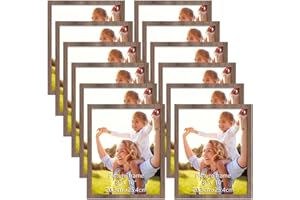 CRUGLA 8x10 Magnetic Picture Frame Self Adhesive Backing Set of 12 Packs, Kids Artwork Document Sign Paper Holder Poster Certificate Frame for Refrigerator Glass Door Window