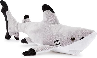 Zappi Co 100% Recycled Plush Black Tipped Shark Toy 30cm