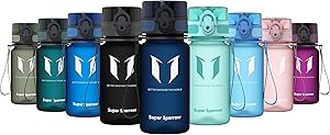 Super Sparrow Trinkflasche - Tritan Wasserflasche - 350ml - BPA-frei - Ideale Sportflasche - Schnelle Wasserdurchfluss, Flip Top, öffnet Sich mit 1-Click