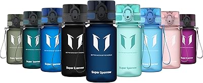 Super Sparrow Trinkflasche - Tritan Wasserflasche - 350ml - BPA-frei - Ideale Sportflasche - Schnelle Wasserdurchfluss, Flip Top, öffnet Sich mit 1-Click